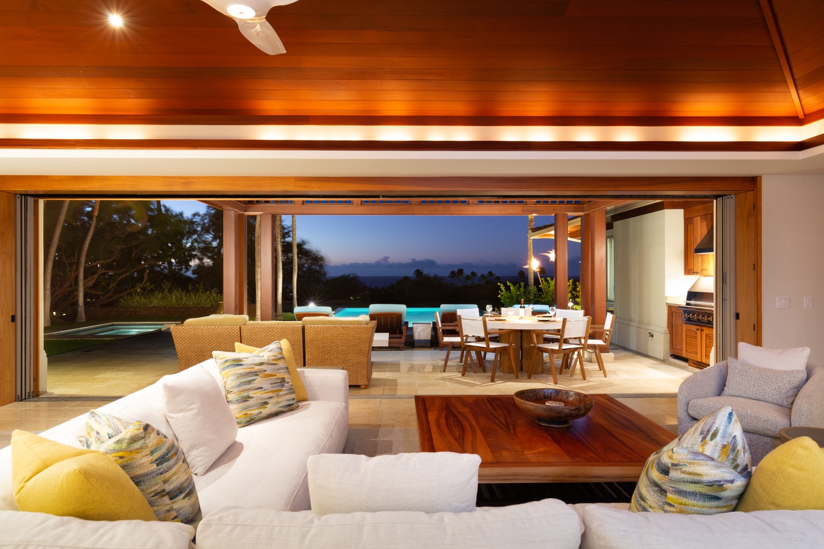 Kailua Kona Vacation Rentals, 4BD Hainoa Estate (102) at Four Seasons Resort at Hualalai - Enjoy sunset views from the great room