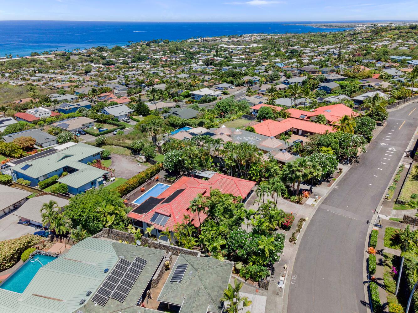 Kailua Kona Vacation Rentals, Kona Dreams - The aerial shot of your home.