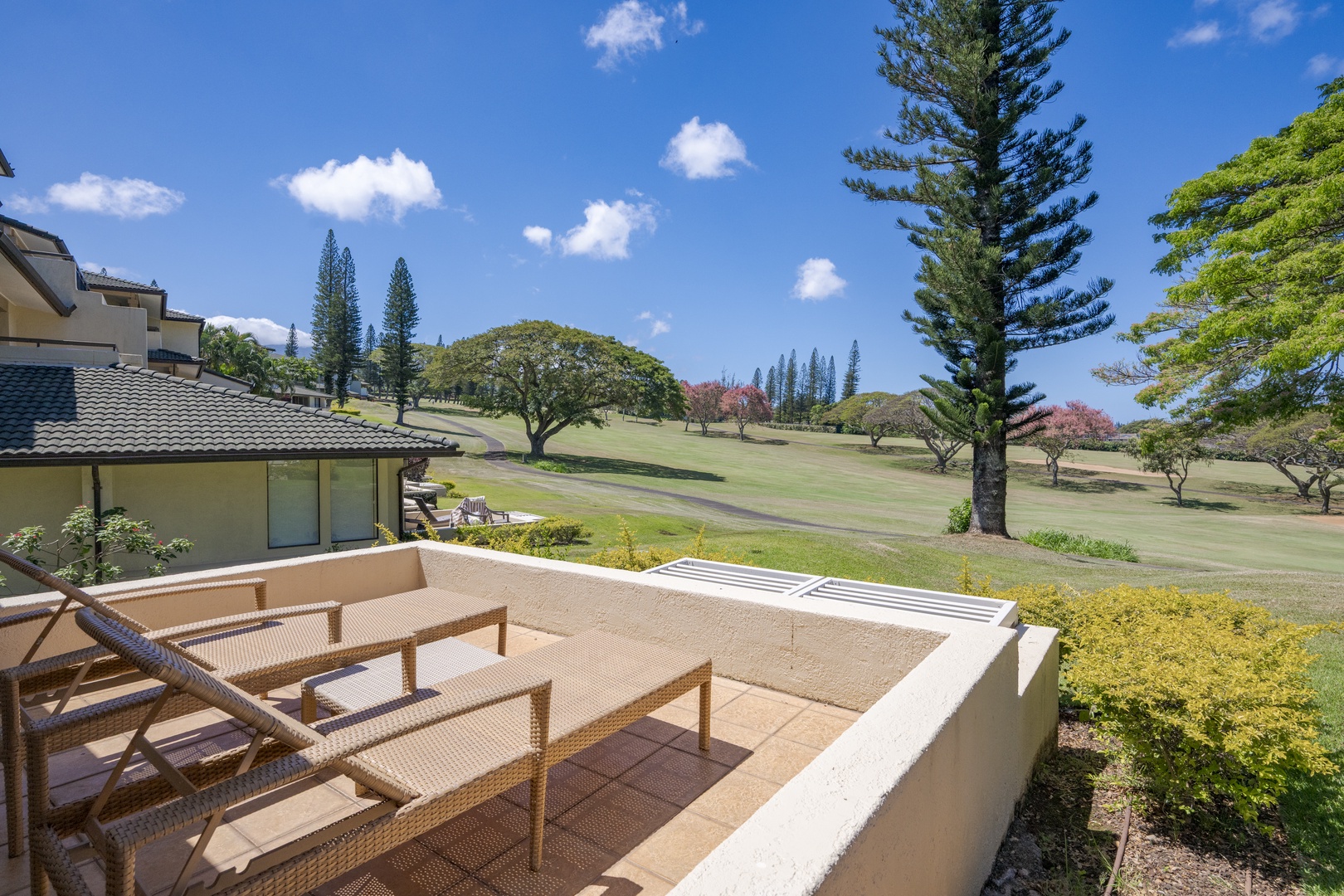 Lahaina Vacation Rentals, Kapalua Golf Villas 14P1-2 - Lounge in style on your private lanai, where sweeping golf course views provide a daily dose of aloha.