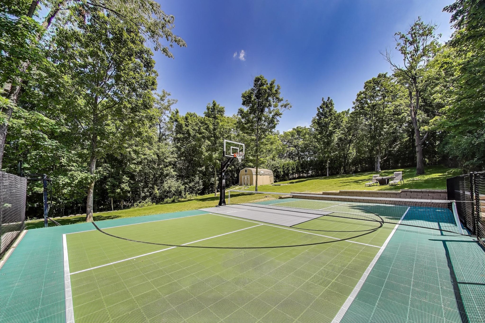 Private Pickleball and Basketball Court