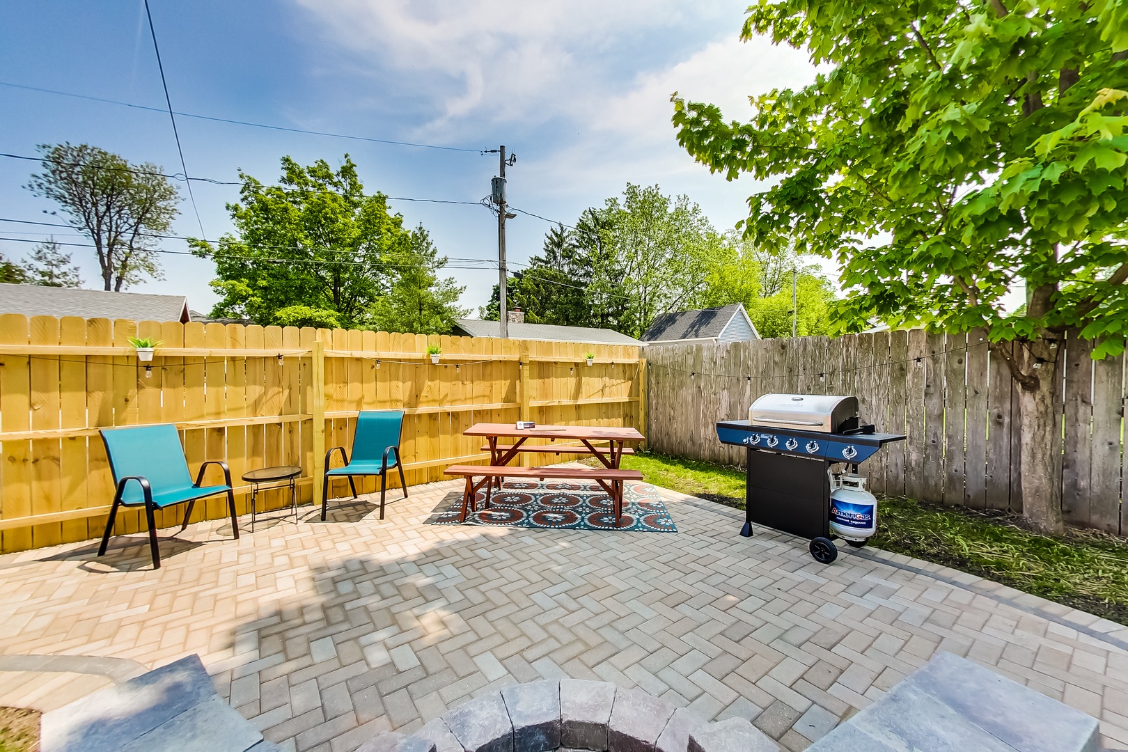 Fenced-in Backyard Patio