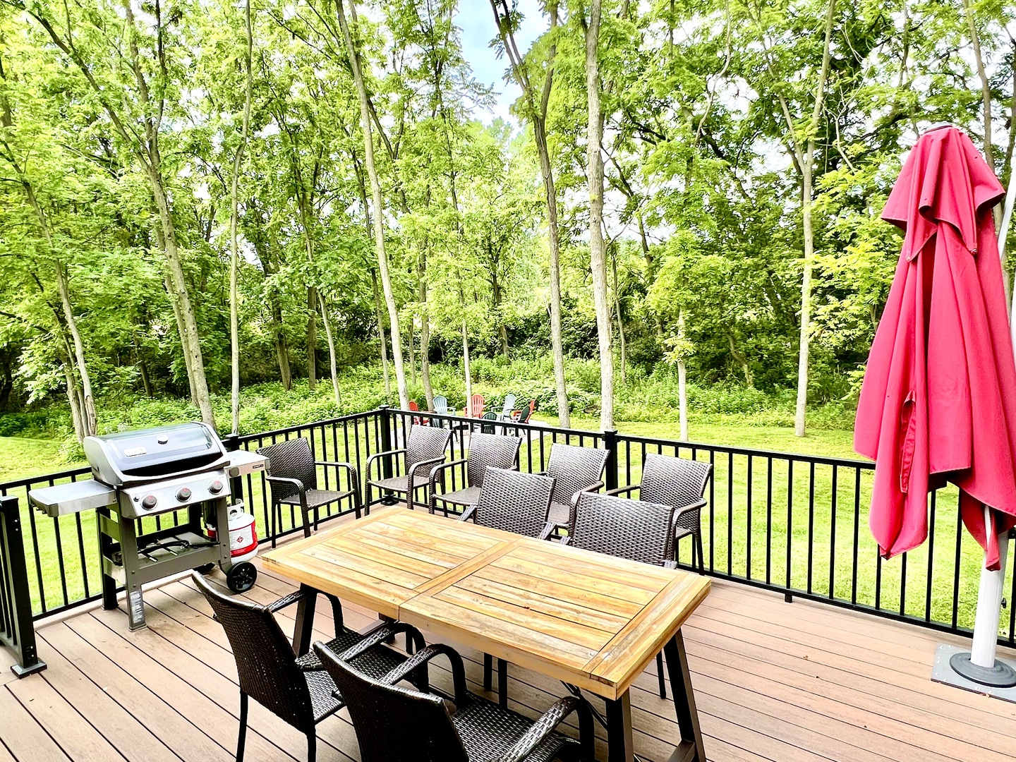 Backyard Deck with Gas Grill