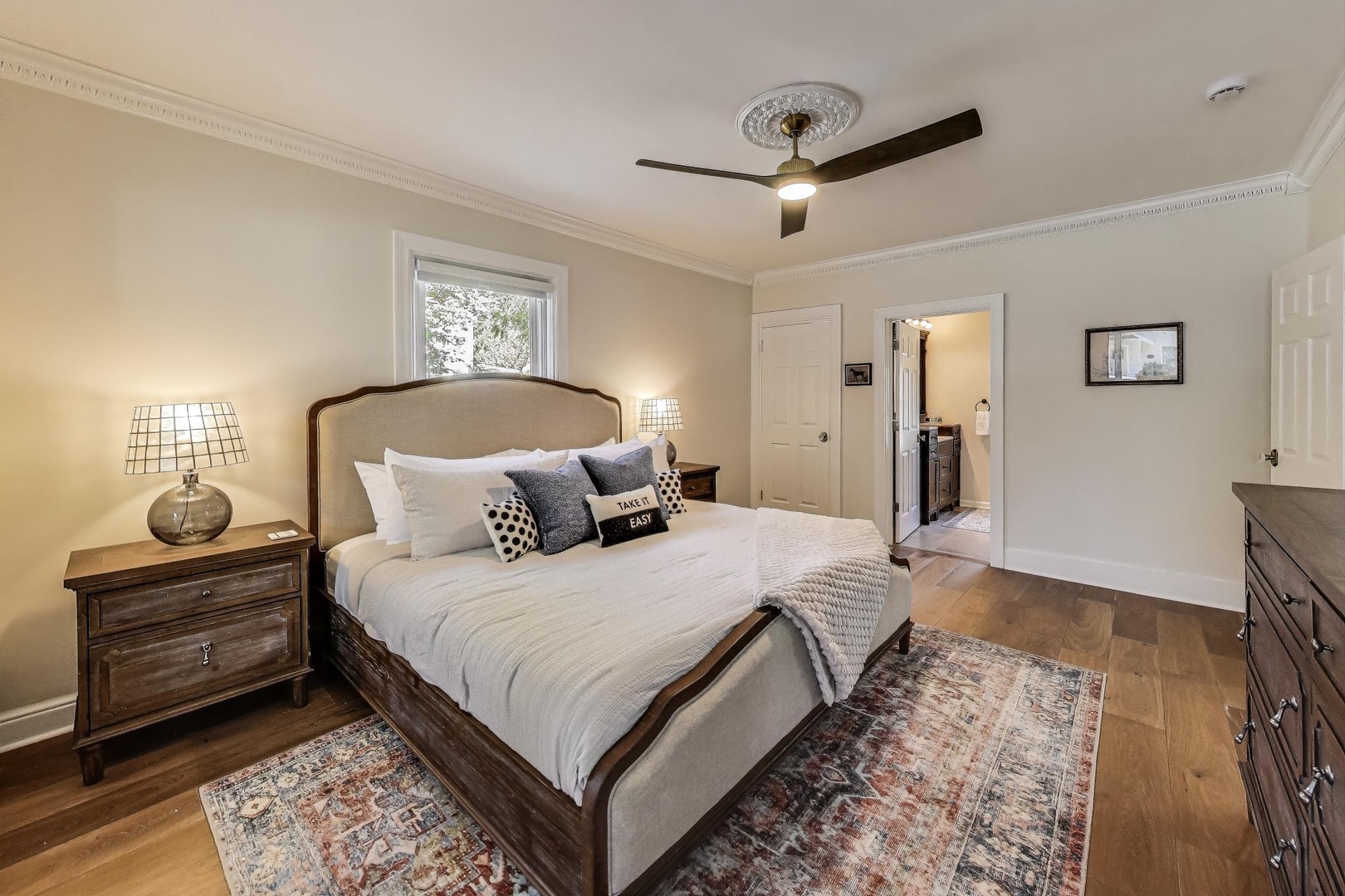 Main Level Primary Bedroom - King Bed