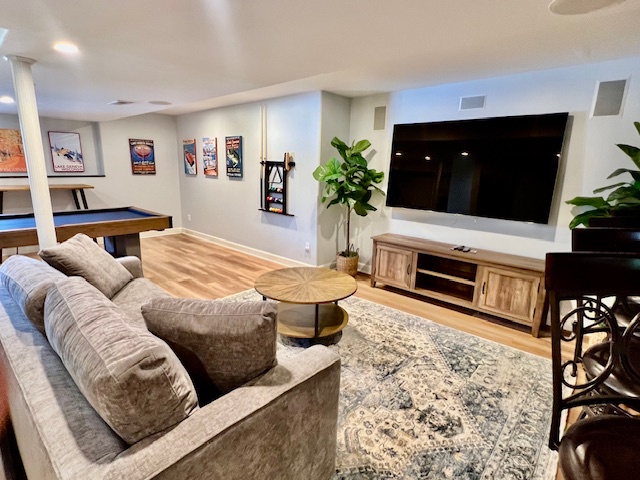 Downstairs - Sleeper Sofa and 75" TV
