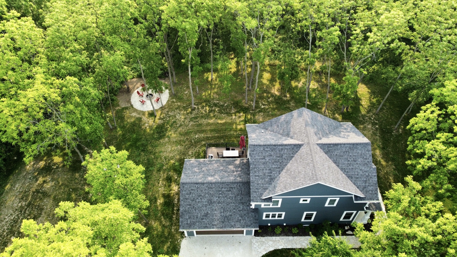 Aerial Showing Large Backyard
