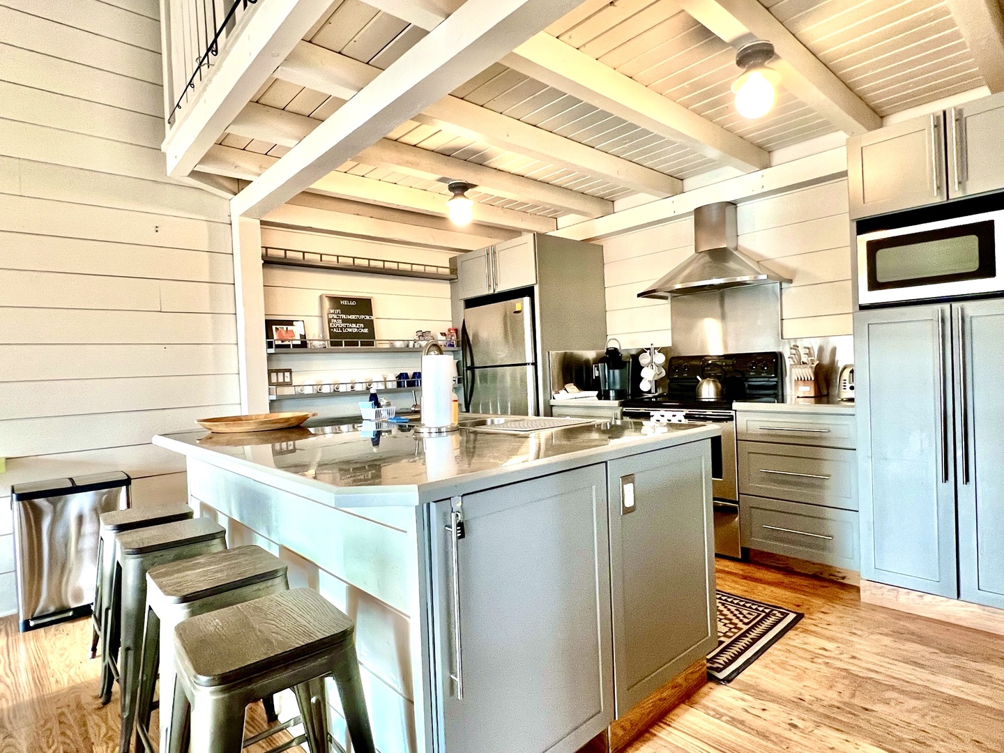 Open Kitchen with Stainless Appliances