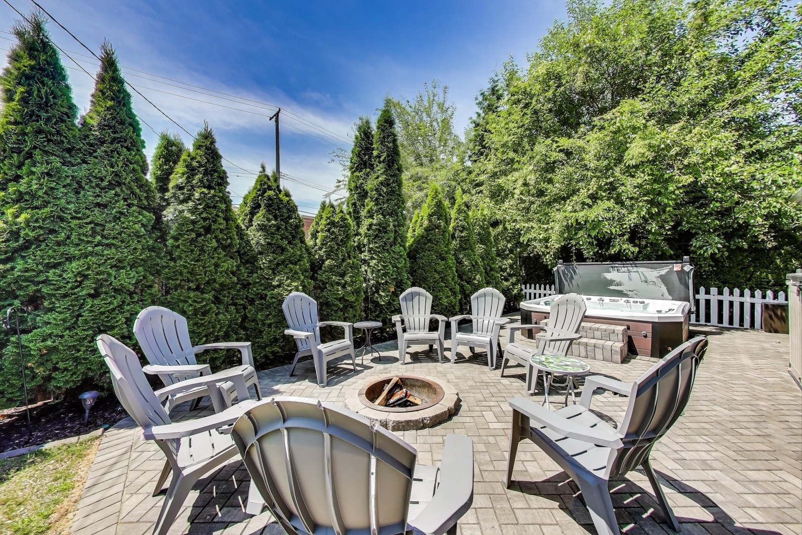 Patio Fire Pit and Hot Tub