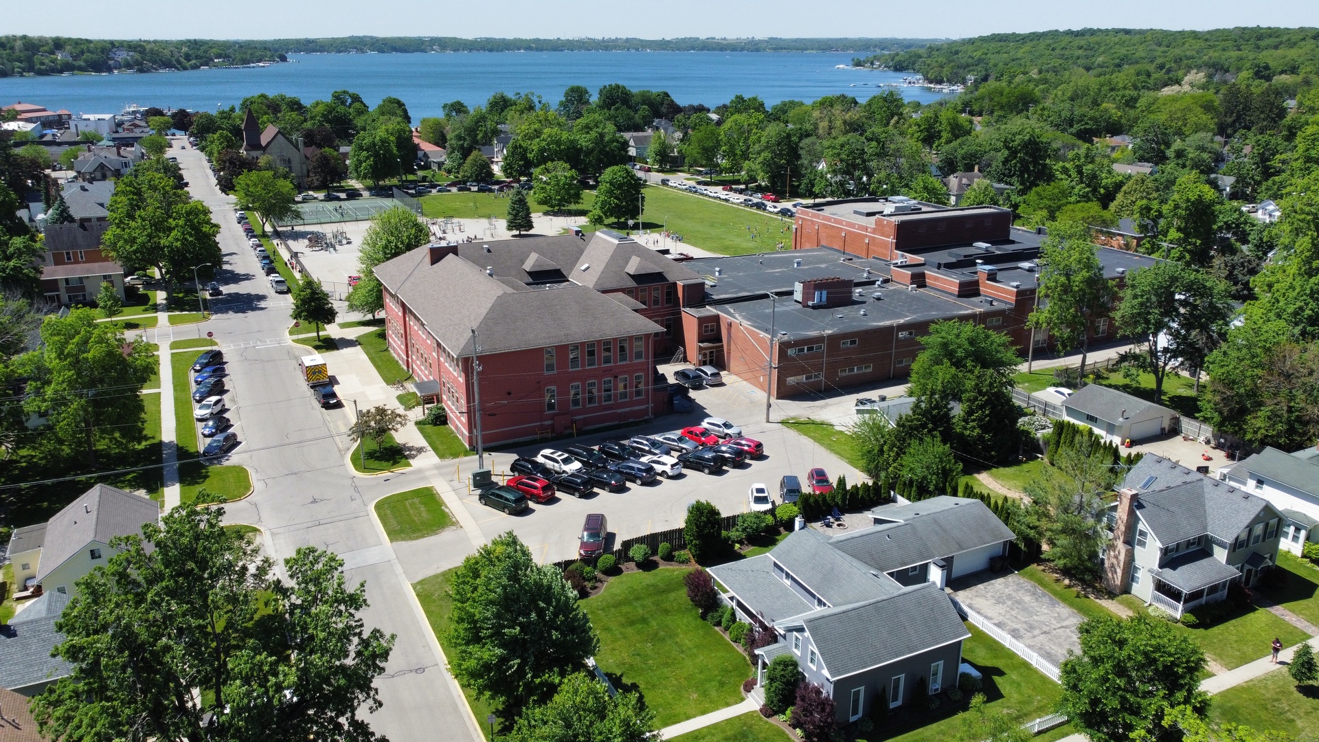 Aerial Image - House on the Corner Next to School