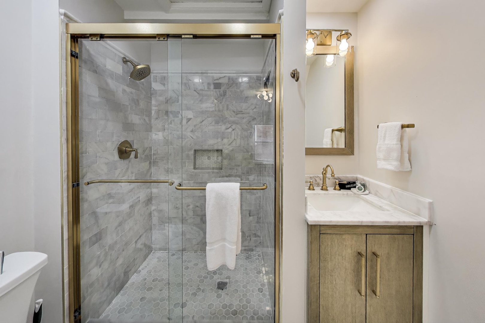 Coach House Bathroom with Walk-in Shower