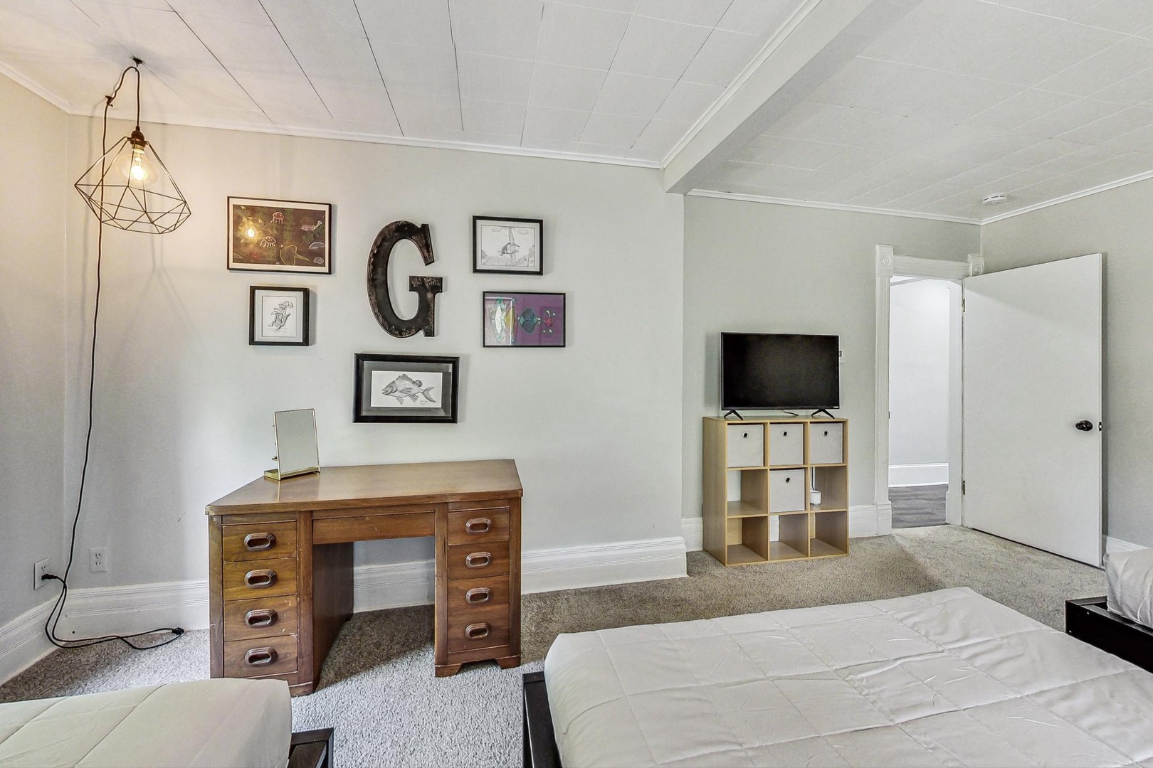 Upstairs Bedroom with 3 Beds