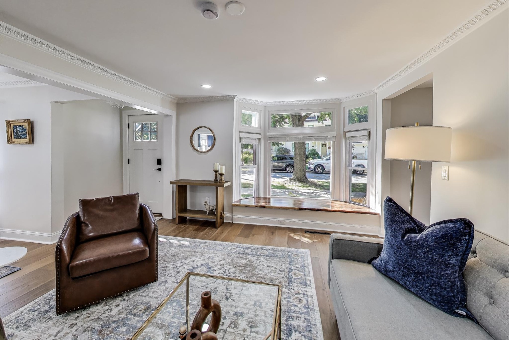 Living Room with Street Views