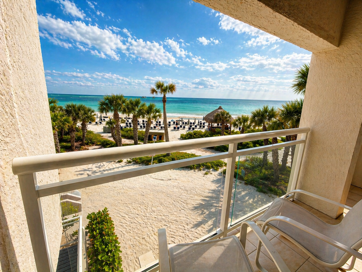 Inn on the Beach 2207 by FVC - Primary Bedroom Balcony View