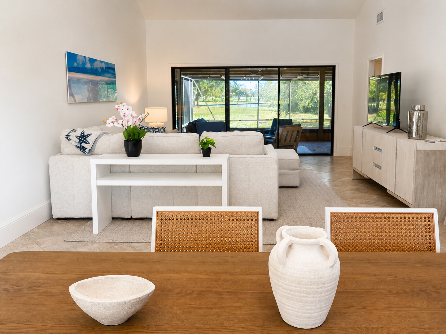 Bayou Breeze Retreat by FVC - Dining and Living Room
