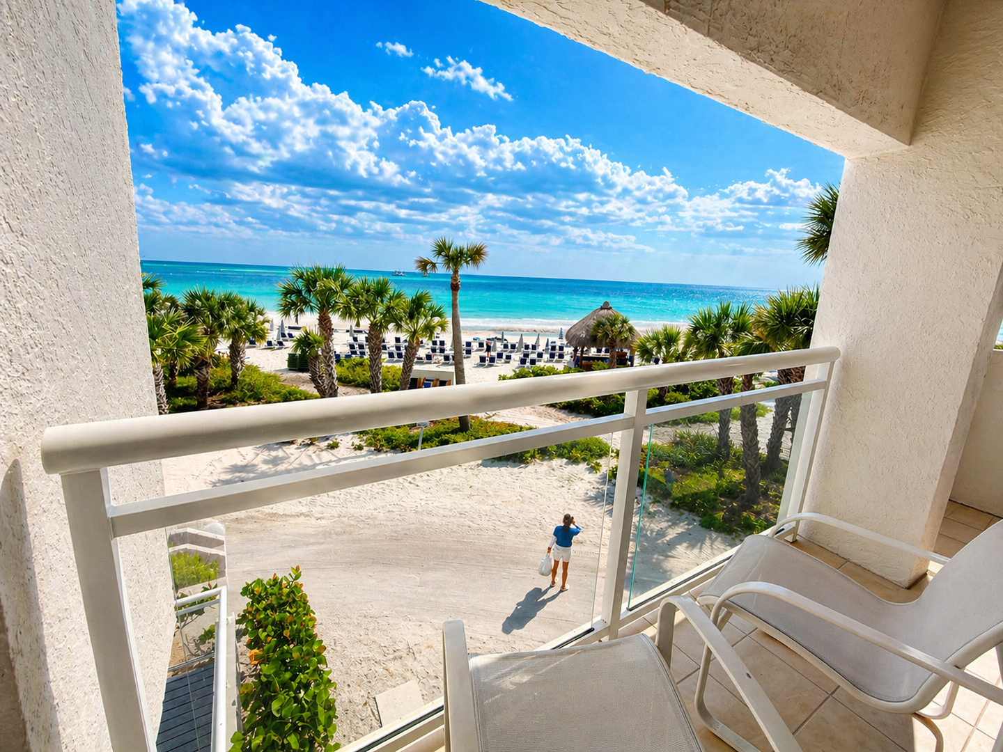 Inn on the Beach 2207 by FVC - Primary Bedroom Balcony and View