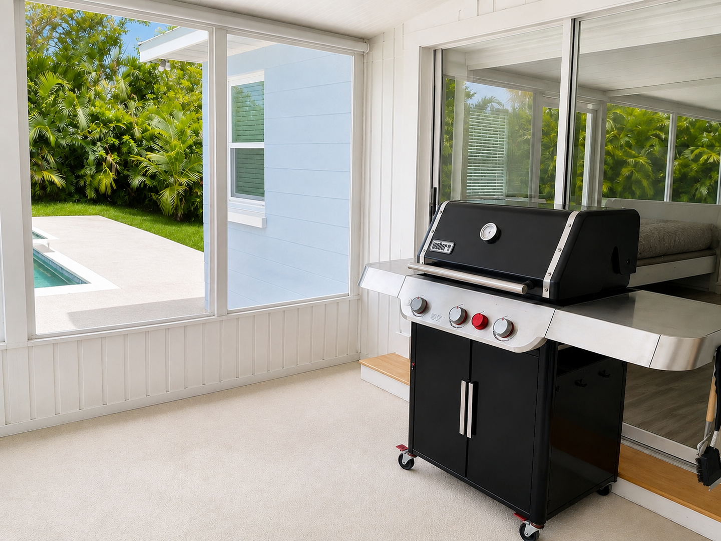 Cortez Hideaway by FVC -Screened Patio with grill