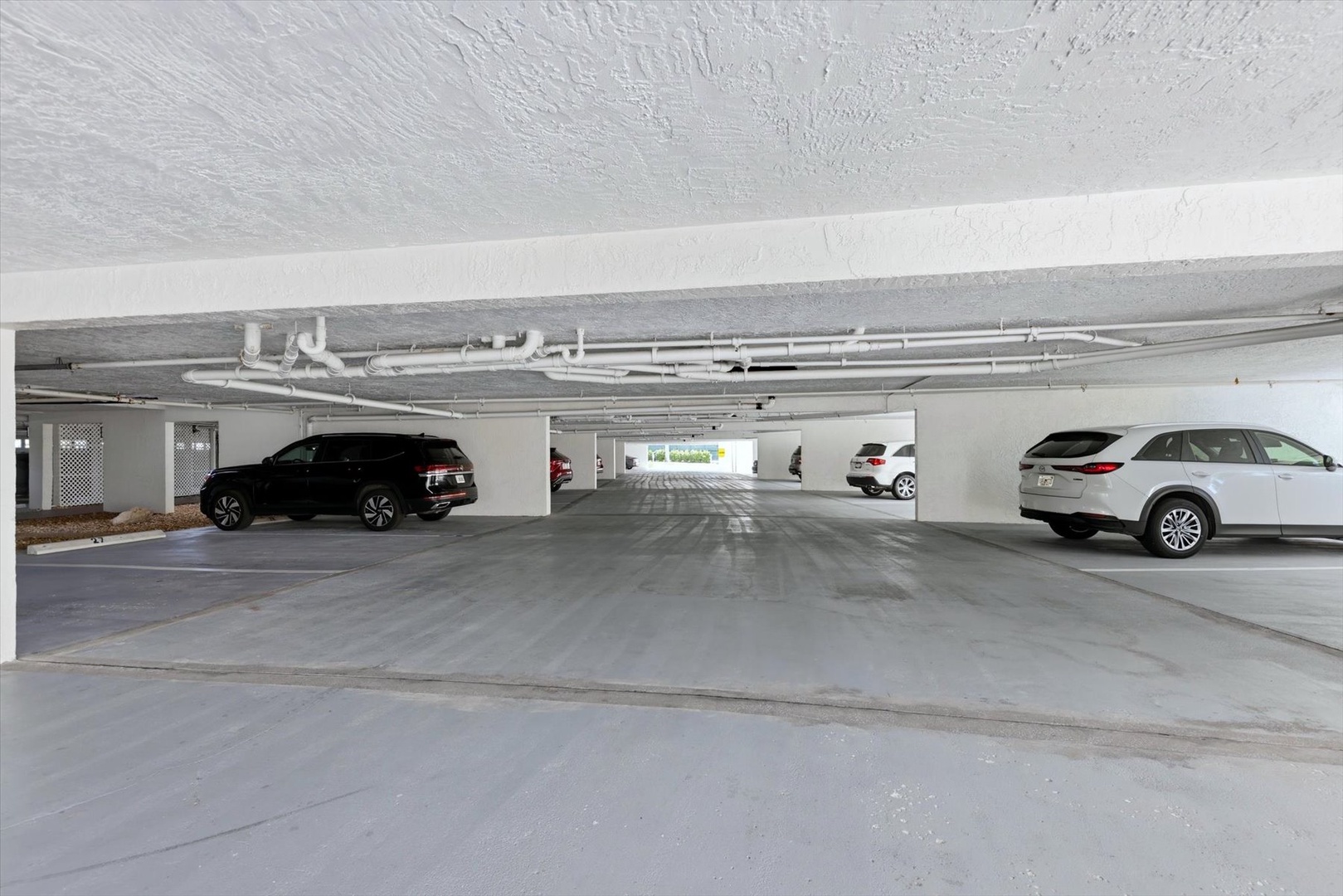 Your vehicle stays secure in this spacious underground garage, giving you peace of mind during your stay.