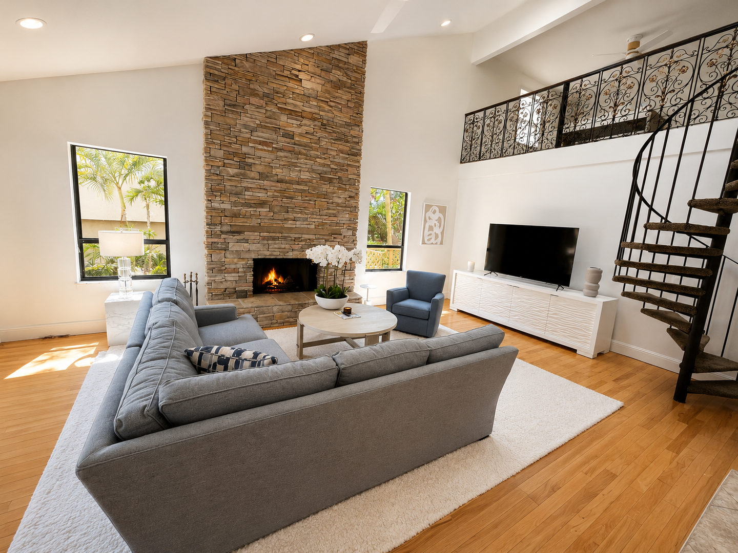 Bayou Breeze Retreat by FVC - Family Room and Office Loft