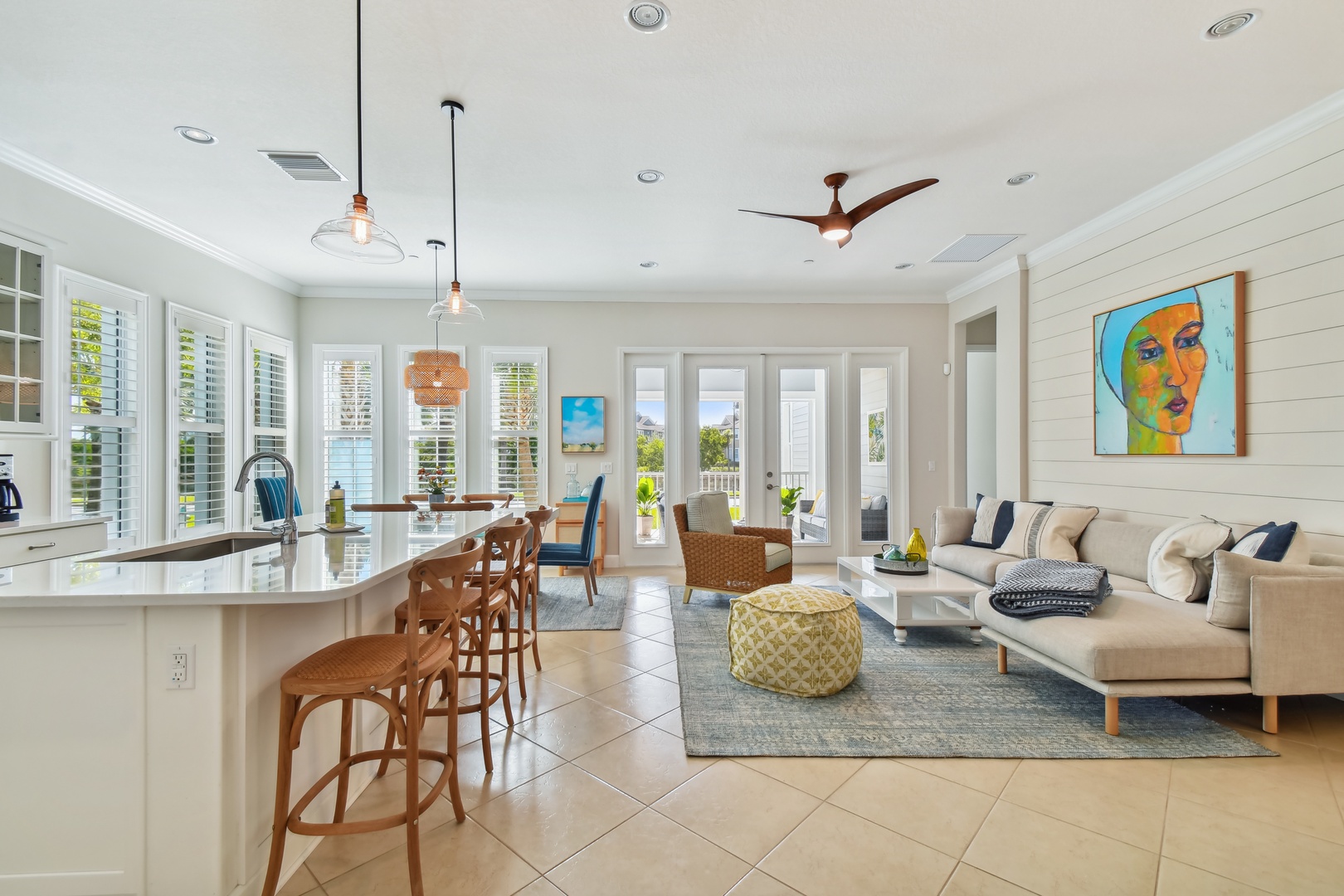 Unwind in your bright, open-concept space where coastal charm meets modern comfort—perfect for gathering with loved ones.