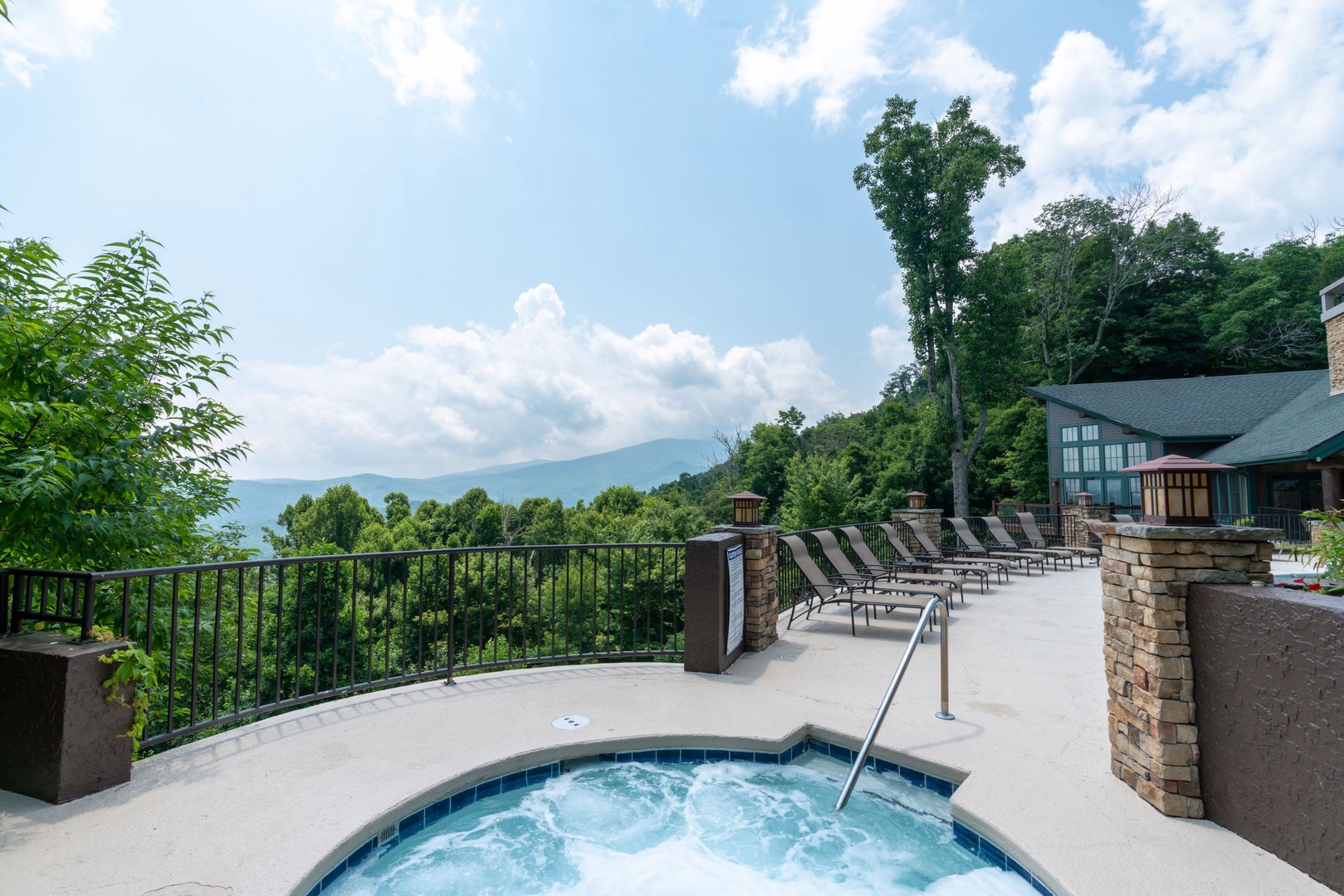 Soak in the hot tub while taking in sweeping mountain views, or relax on a poolside lounger surrounded by lush forest and fresh mountain air.