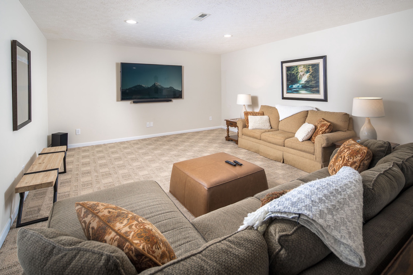 Den Area---Downstairs, Television, Billiards