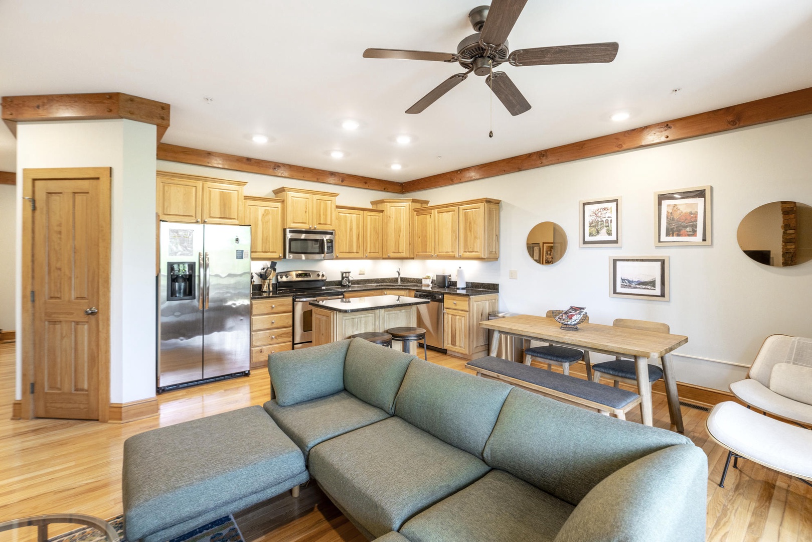 Open Floor Plan---Living, Dining and Kitchen