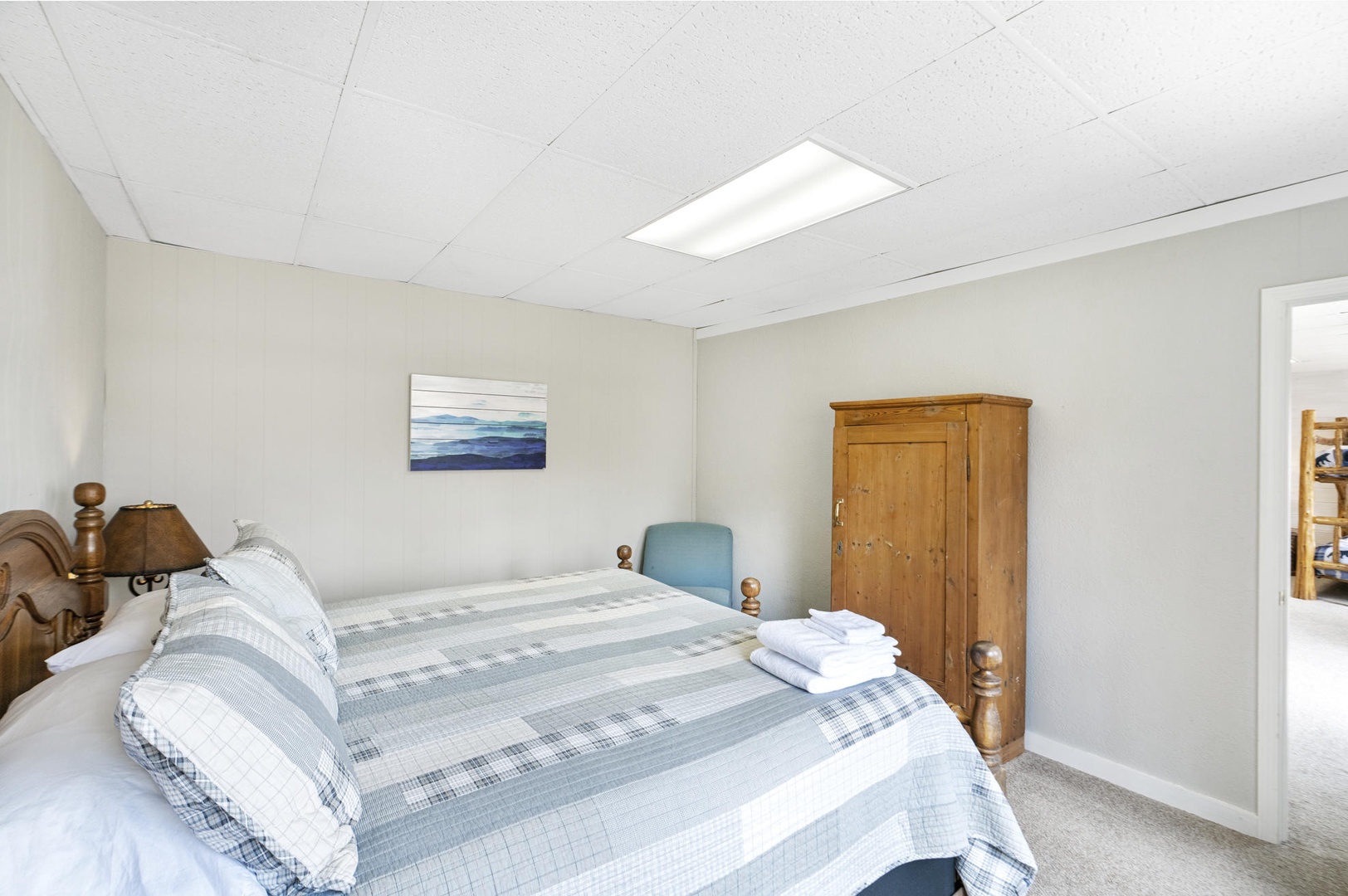 Guest Bathroom---Downstairs, King Size Bed