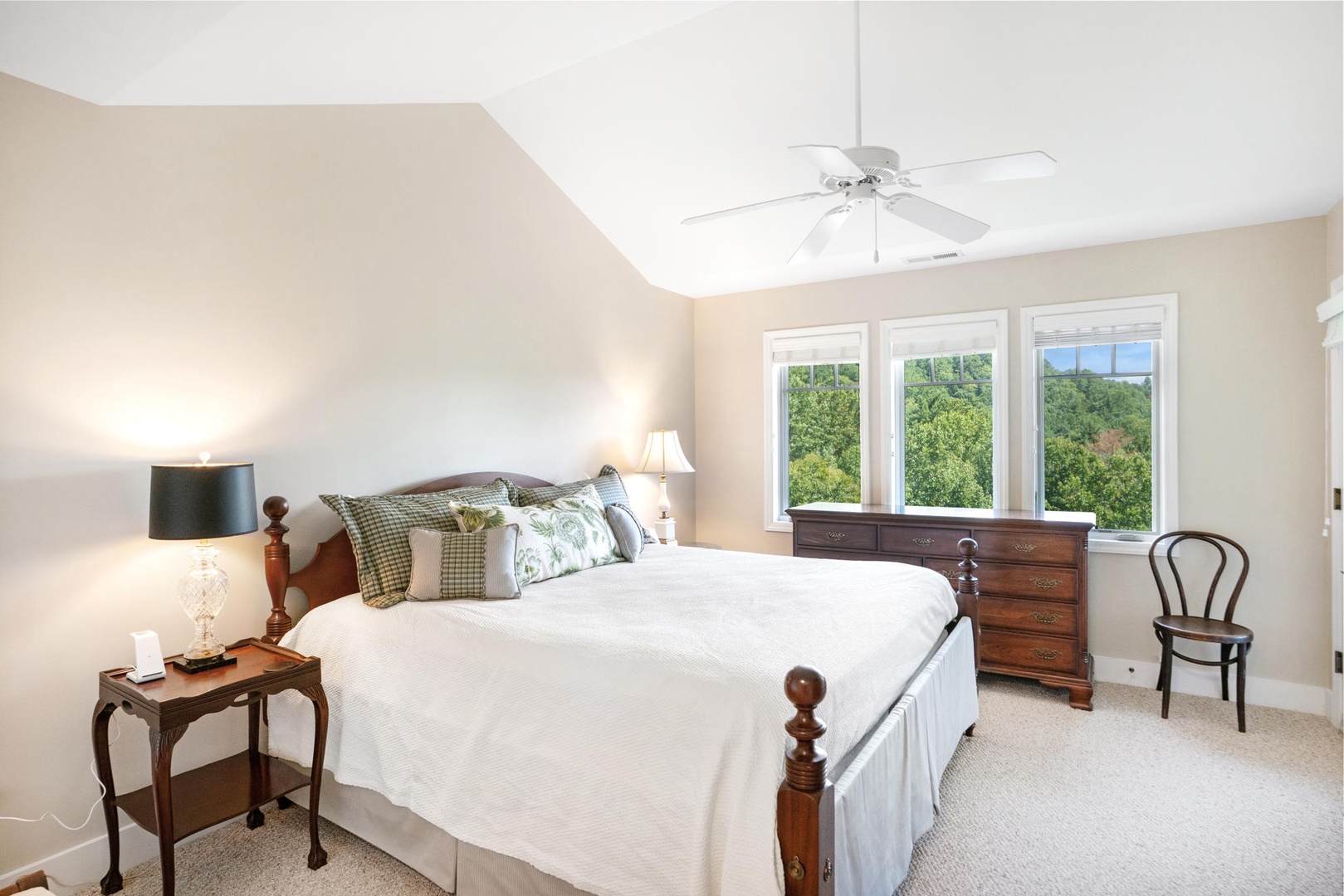 Primary Bedroom---King Size Bed, Mountain View