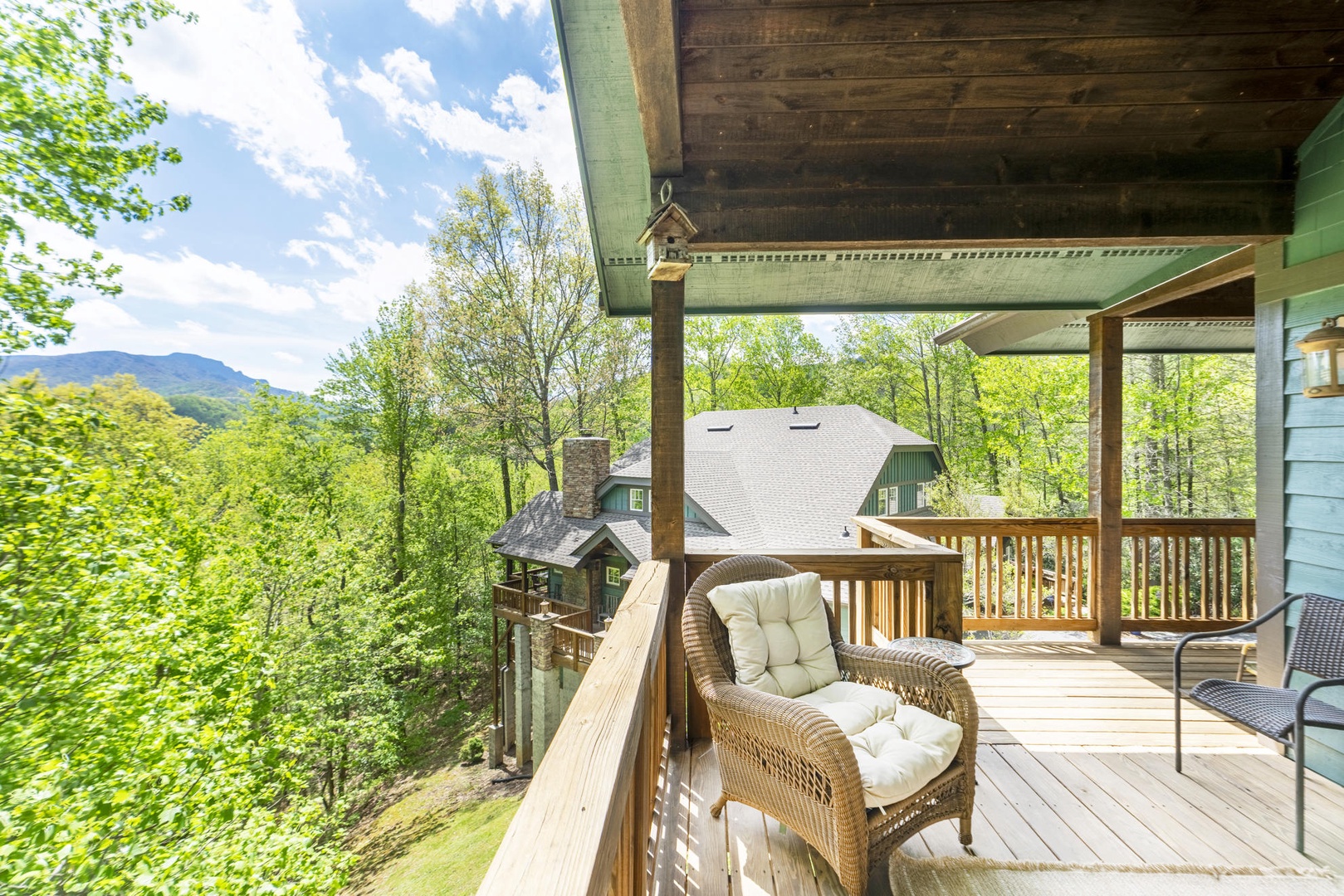 Main Floor Deck with Outdoor Seating and Mountain View