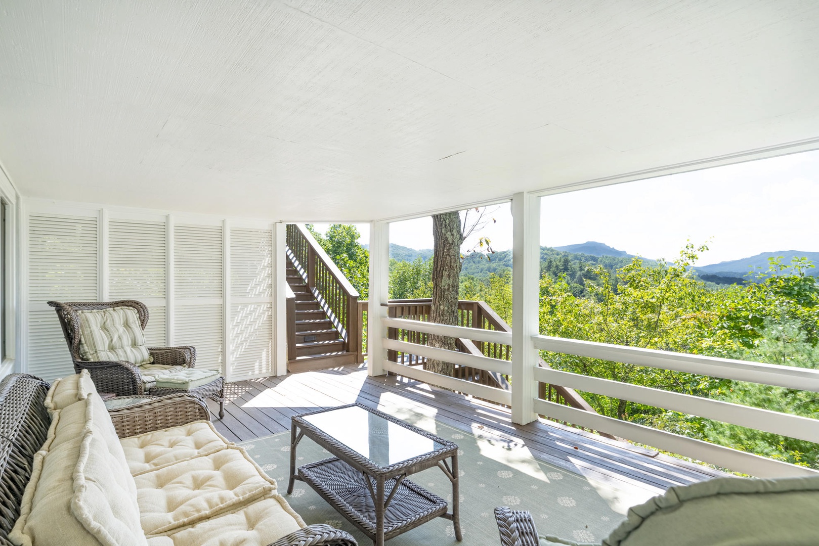 Outdoor Seating with Stunning Grandfather Mountain View
