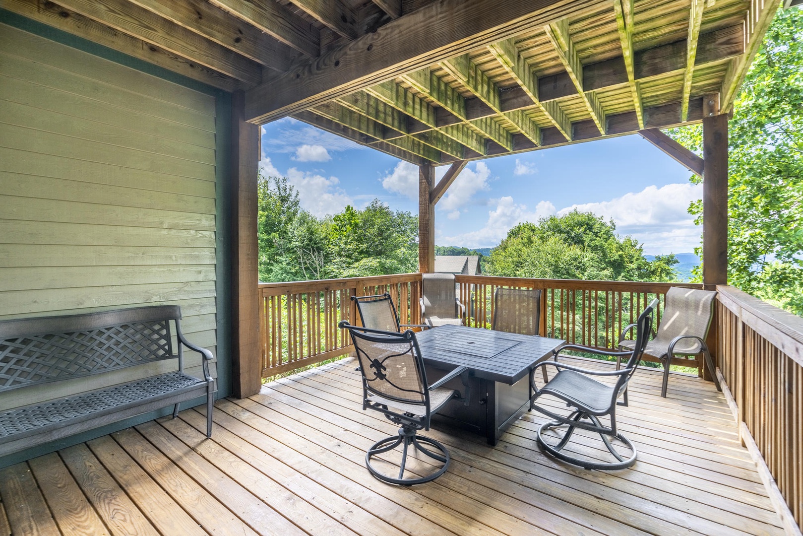 Downstairs Deck Area---Outdoor Seating, Mountain View