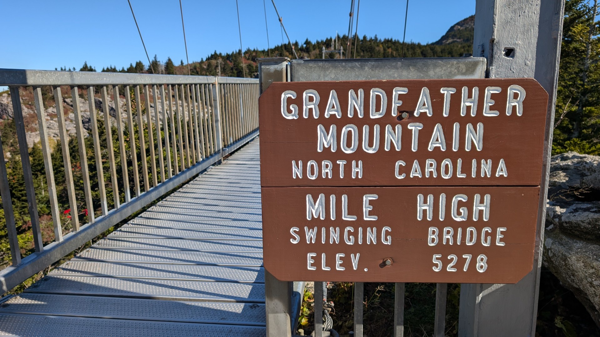 Nearby Grandfather Mountain Swinging Bridge