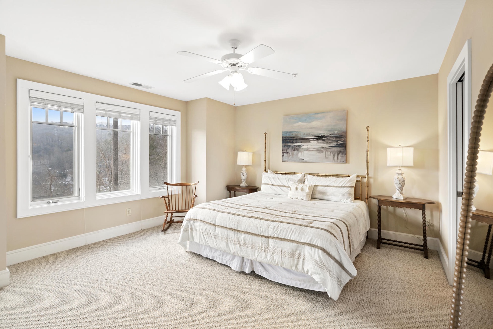 Primary Bedroom---King Size Bed, Mountain View