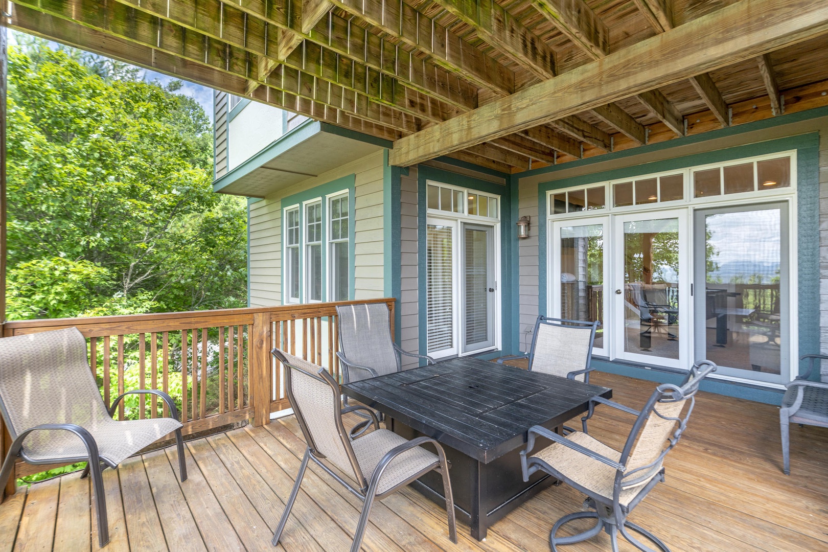 Downstairs Deck Area---Outdoor Seating, Mountain View