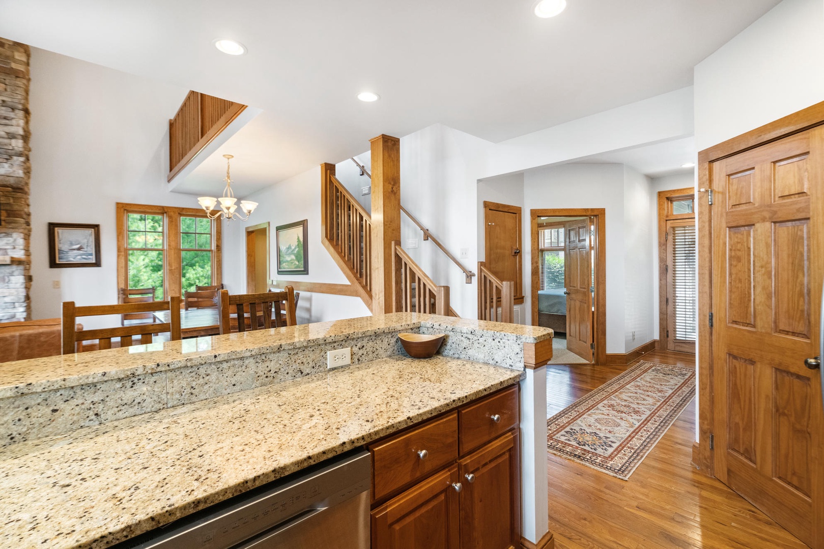 Kitchen---Dining, Staircase, Entryway