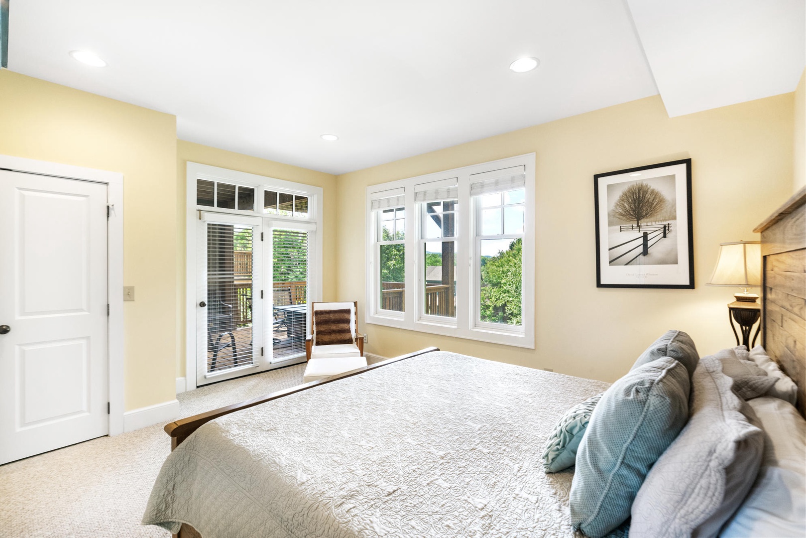 Guest Bedroom---King Size Bed, Mountain View, Downstairs