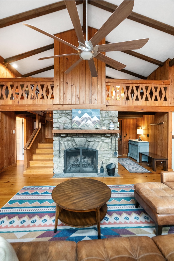 Living Room---Open Floor Plan, Fireplace