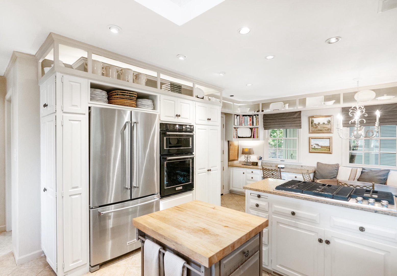 Kitchen---Open Floor Plan, Desk, Butcher Block