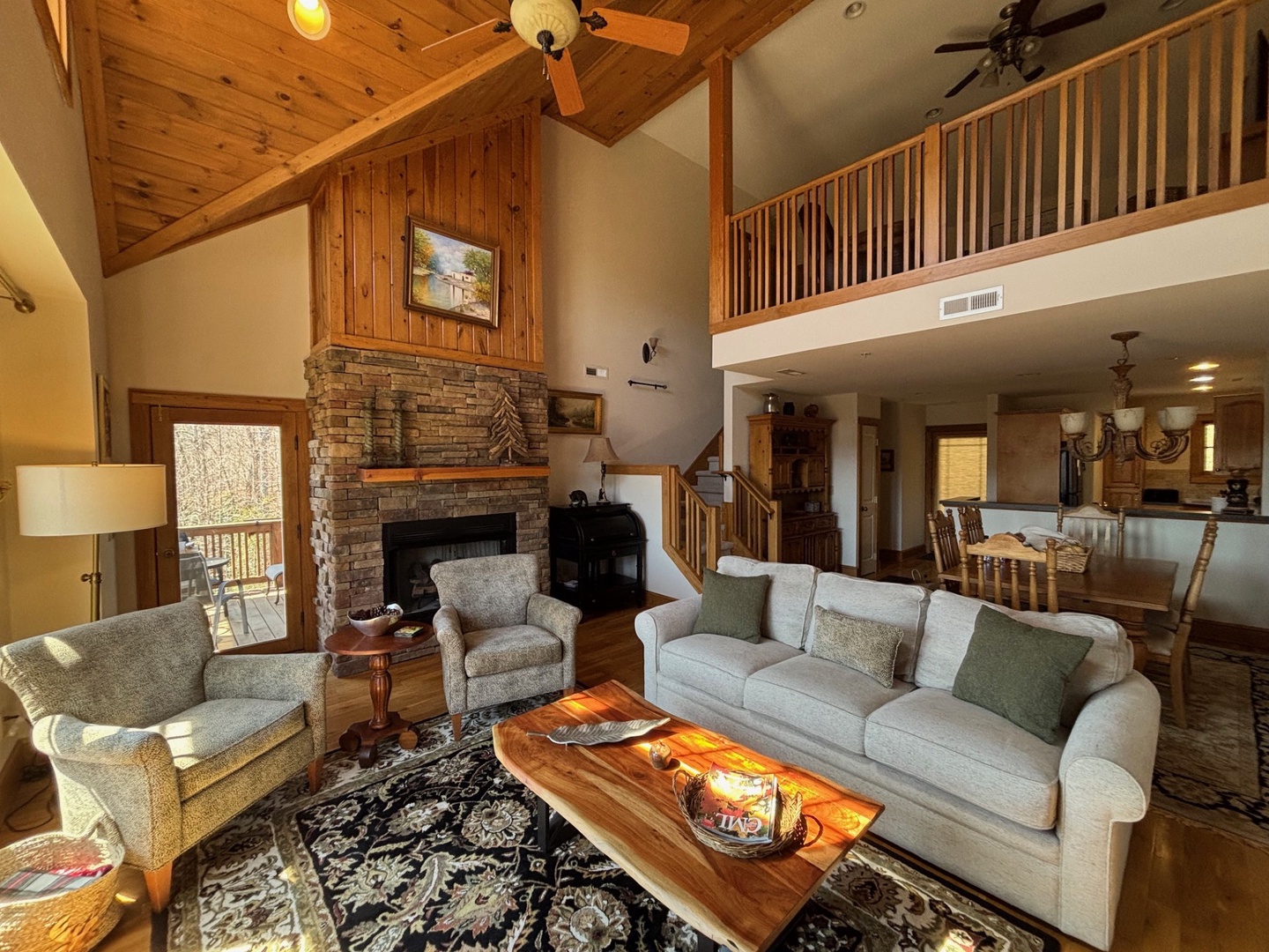 Living Room---Cozy Fireplace