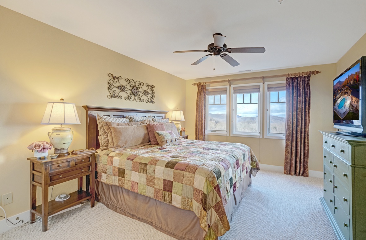 Primary Bedroom---King Size Bed, Mountain View