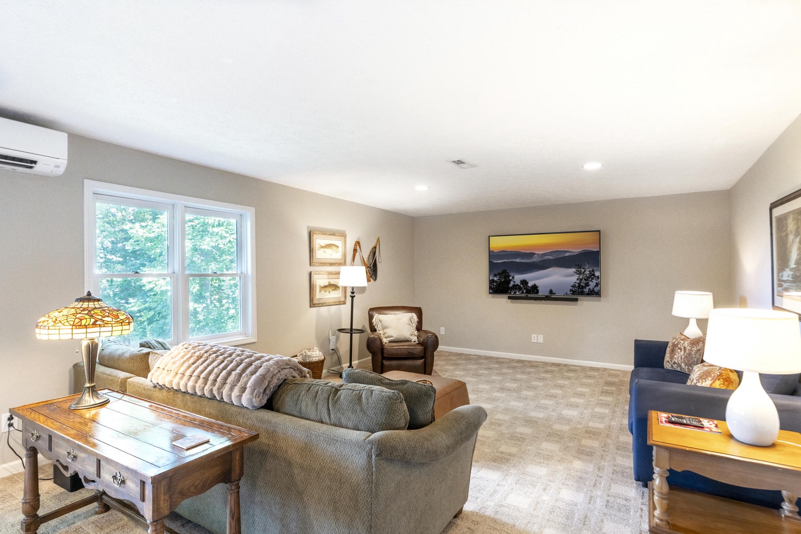 Den Area---Downstairs, Television, Billiards