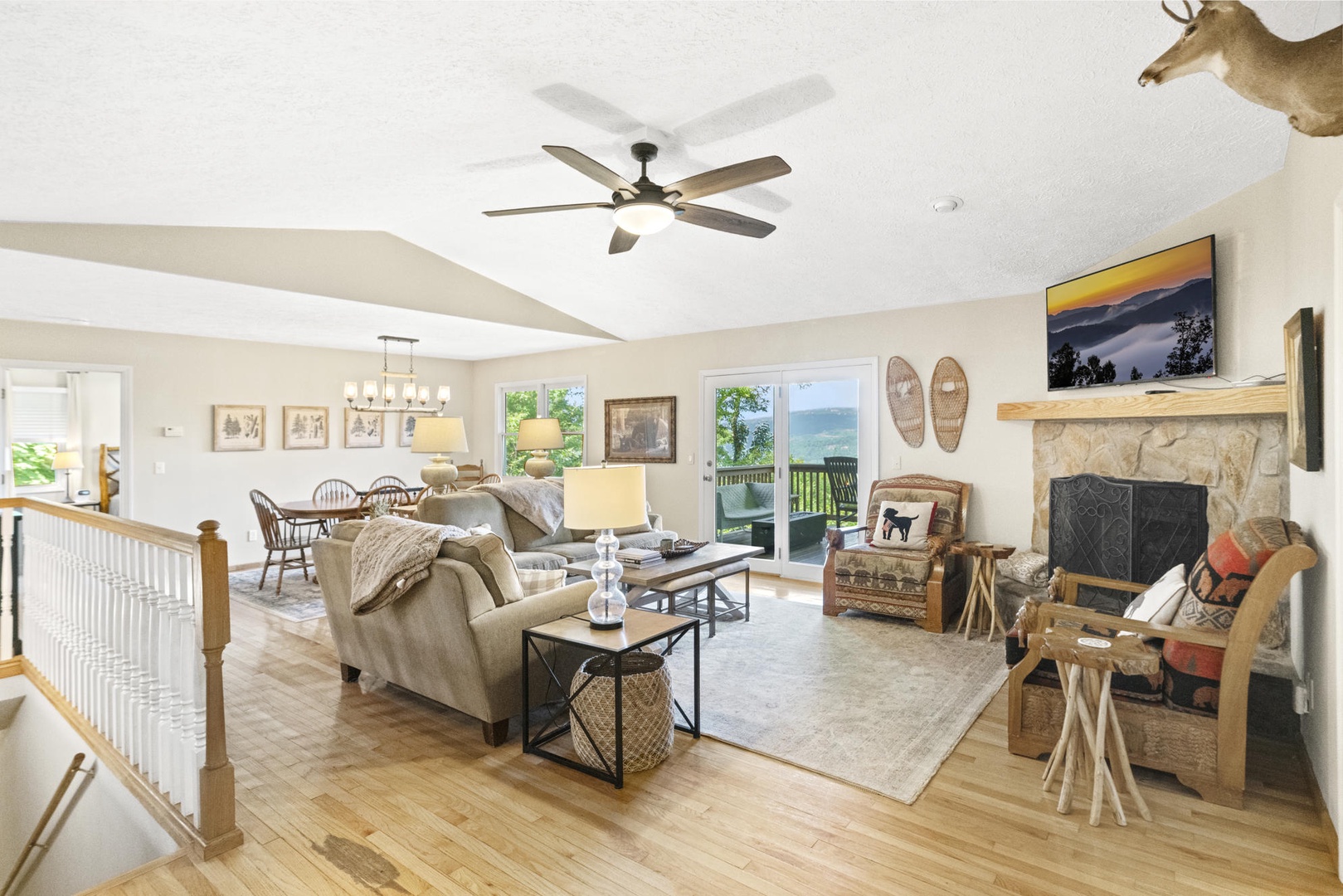 Living Room---Mountain View, Television, Open Floor Plan