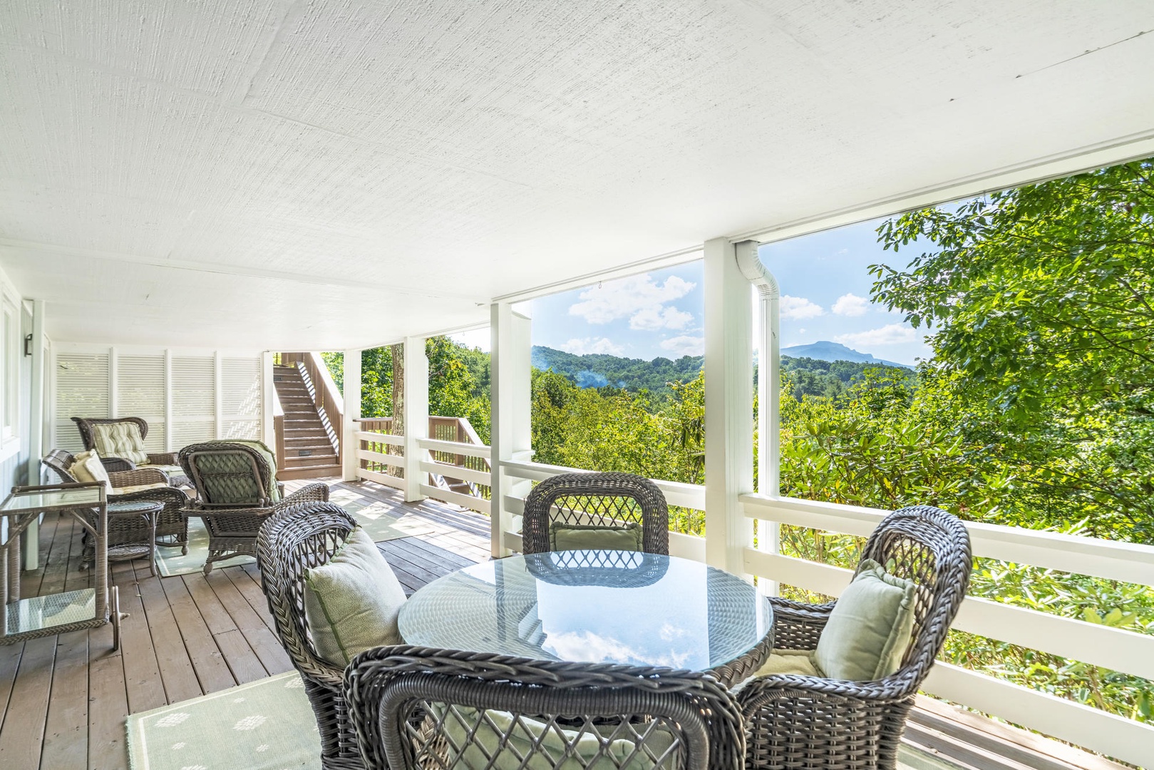 Outdoor Seating, Downstairs, Stunning Mountain View