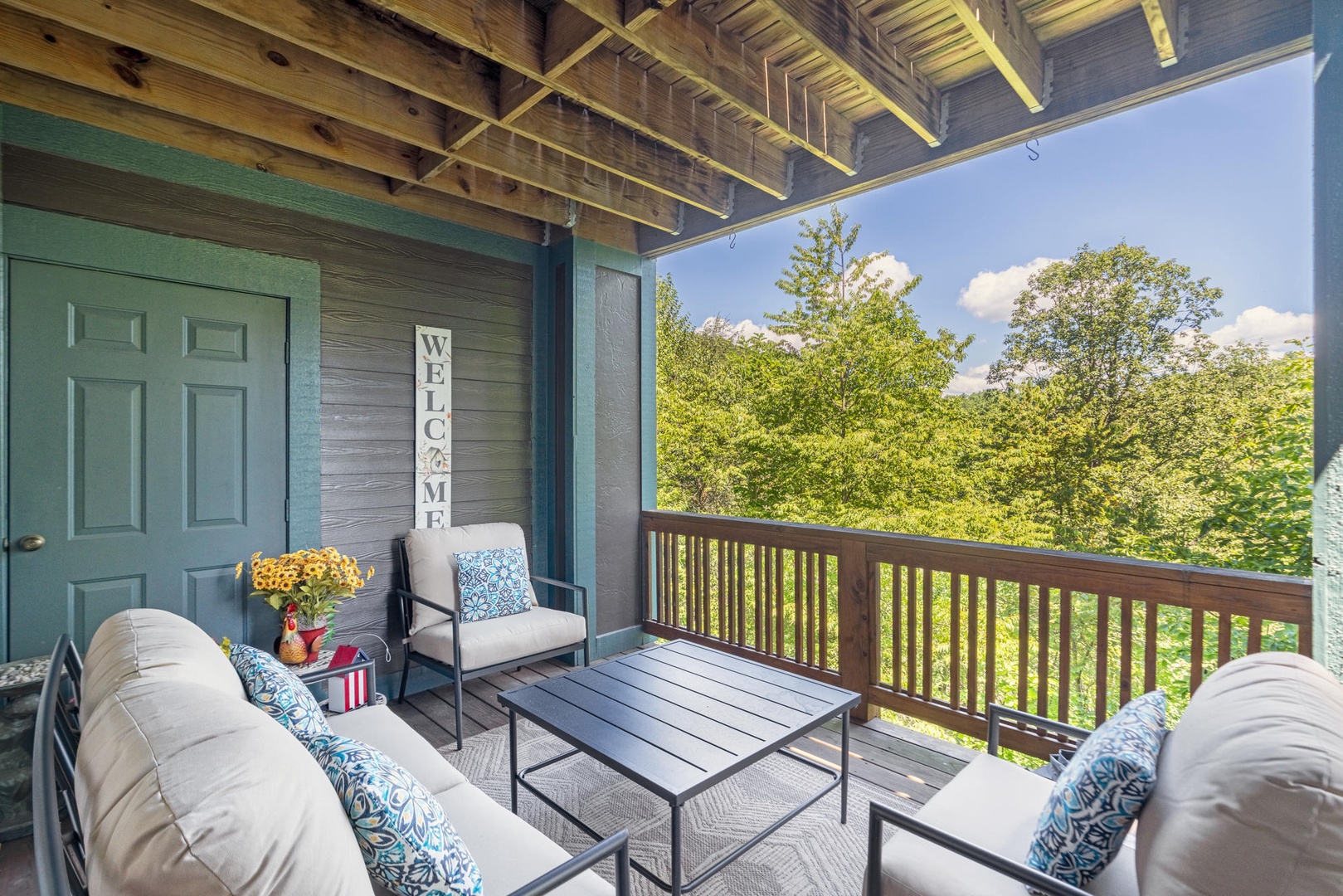 Deck Furniture, Wooded View