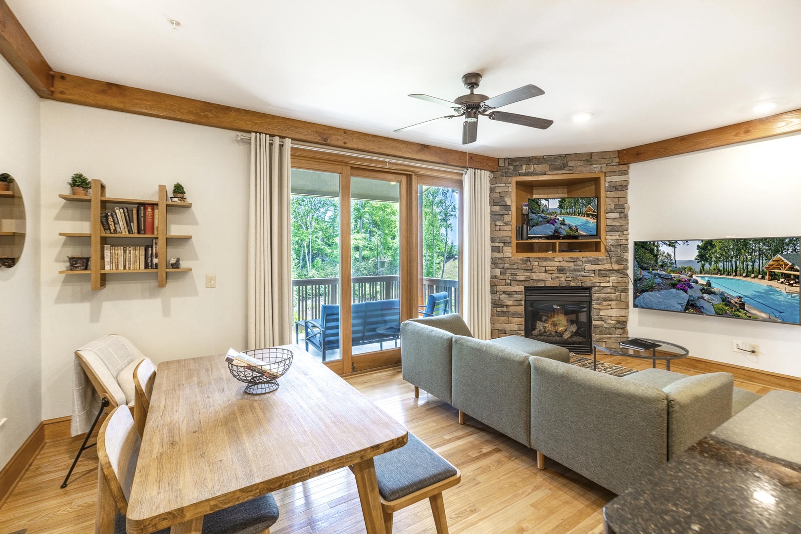 Open Floor Plan---Living, Dining and Kitchen, Mountain View
