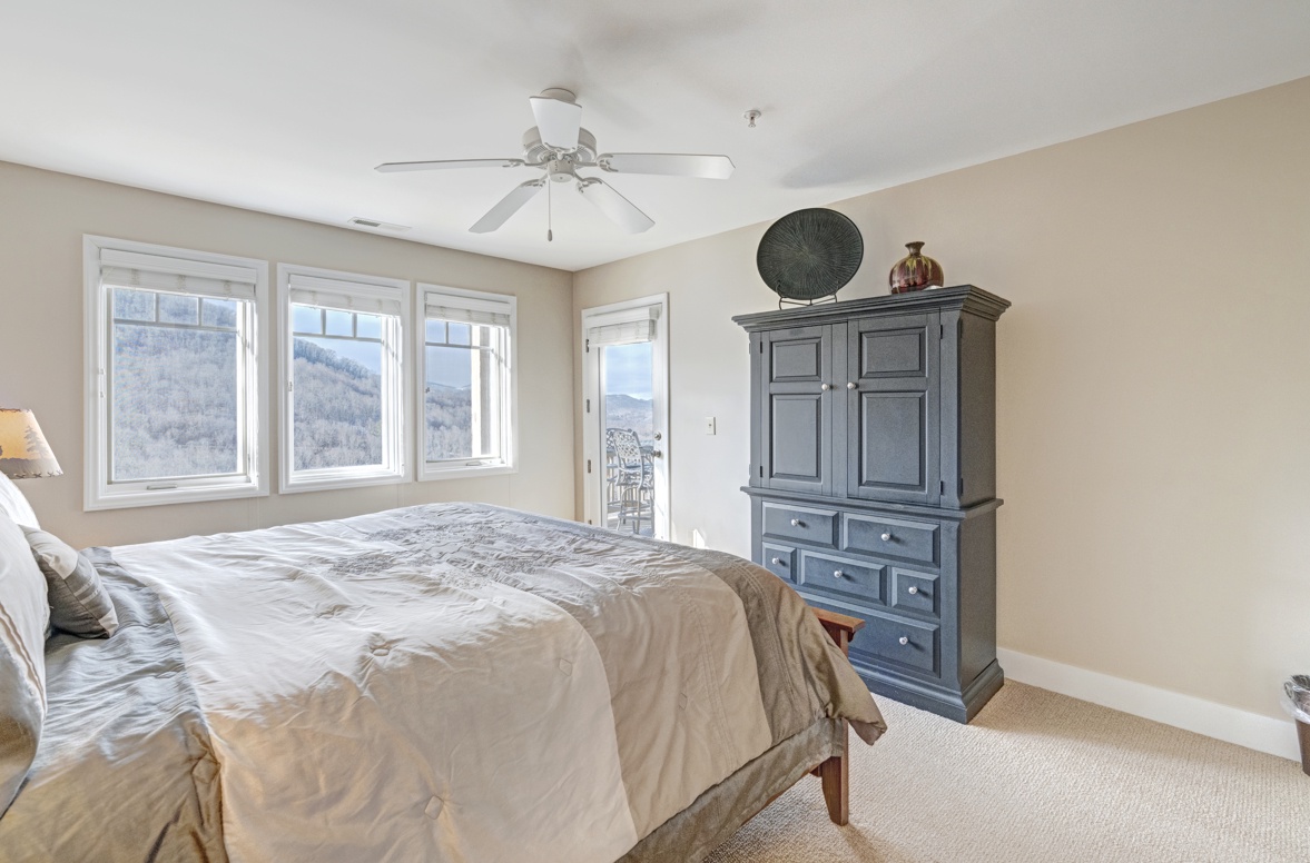 Primary Bedroom--- King Size Bed, TV in Armoire