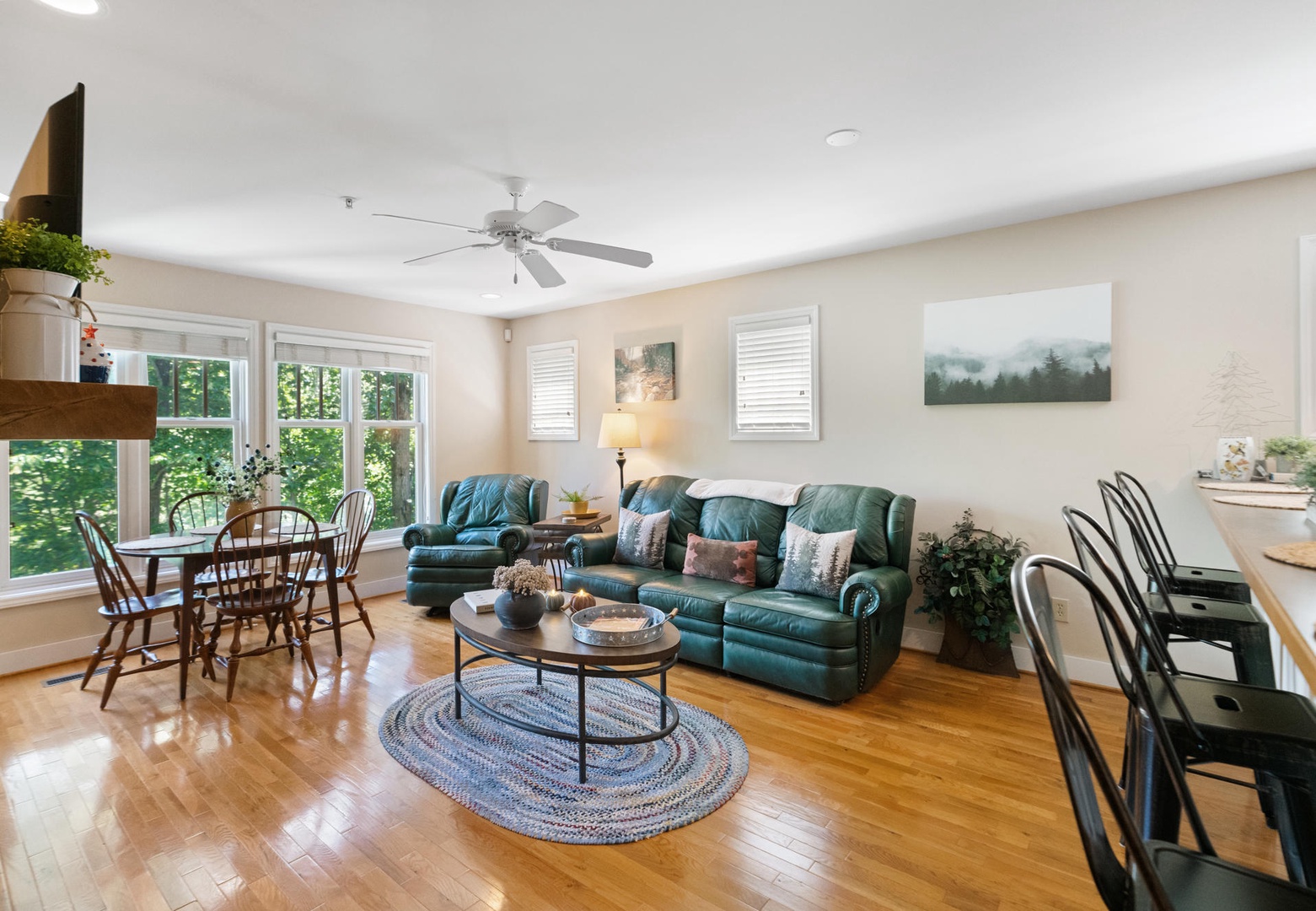 Living Room--- Cozy with Hardwood Floors