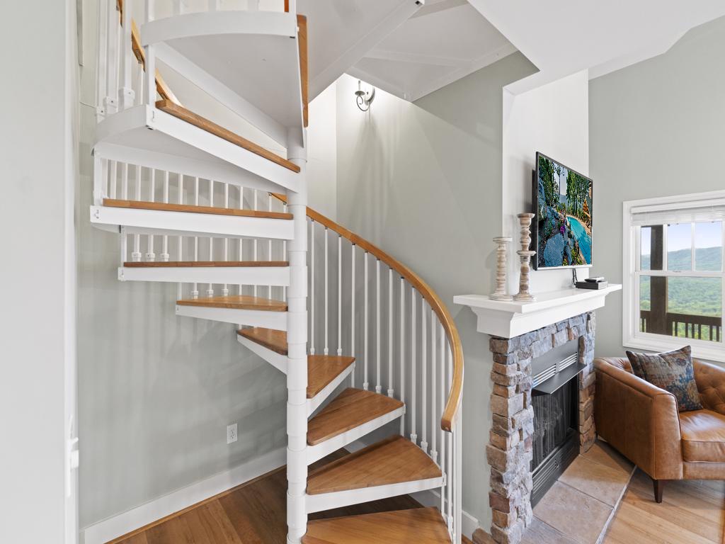 Spiral Staircase to Open Loft Area