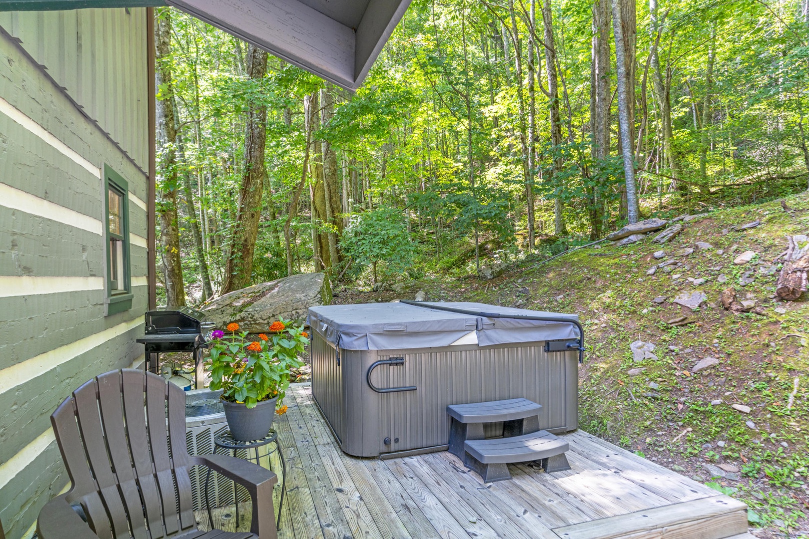 Hot Tub with Wooded View
