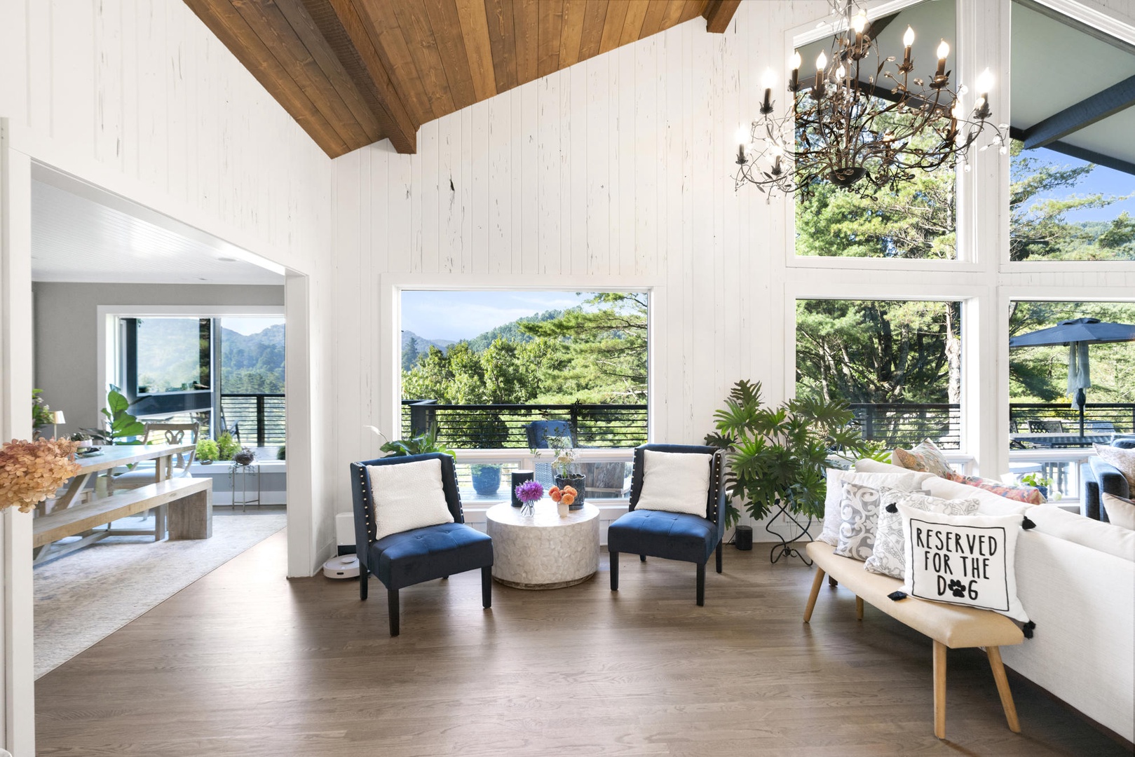 Living Room---Mountain Views, Seating, Open Floor Space