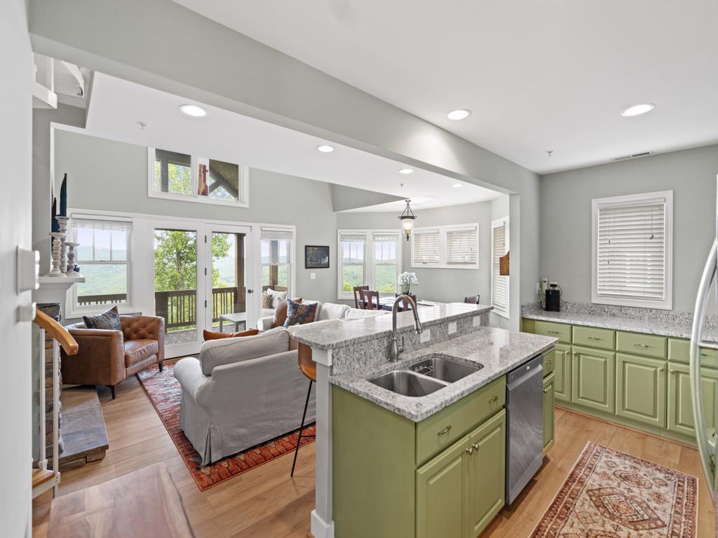 Open Floor Plan---Living, Dining and Kitchen, Mountain Views